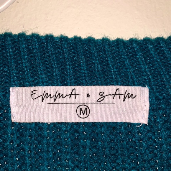 NWOT LF | Emma & Sam Cropped Ruched Sleeve Sweater - Picture 6 of 6